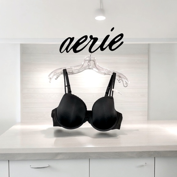 Aerie, Seamless Underwire Bra, 40C, Black 🍒 - Picture 1 of 10